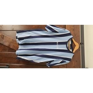 Nicce T-Shirt blue striped mens size XL